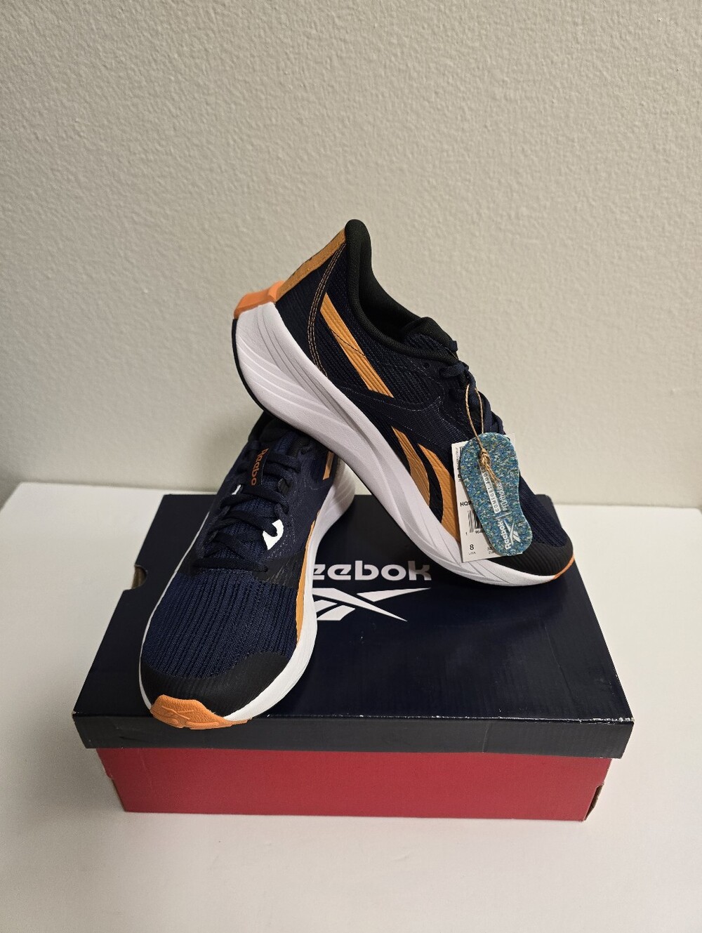 Reebok Energen Tech Plus Women Shoes In Vector Navy Ftwr White Peach - Picture 4 of 12